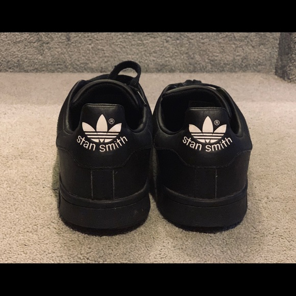 Black Adidas Original Stan Smith Sneakers - Picture 2 of 3